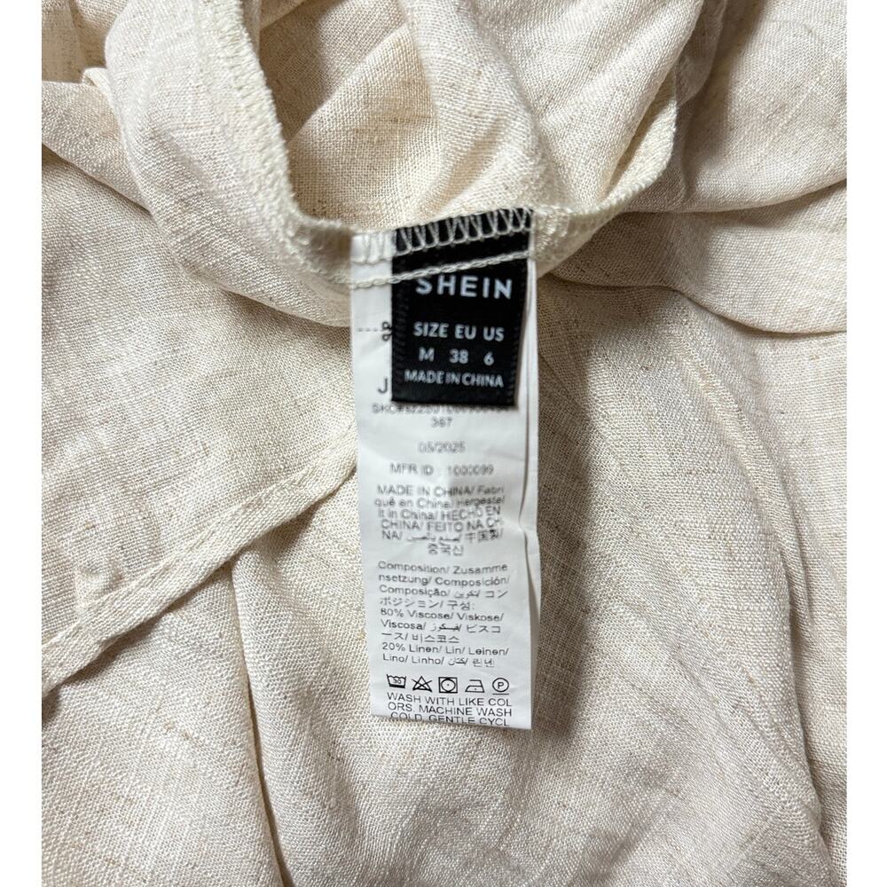 Strappy Back Midi Dress Cream Size M - Picture 5 of 7